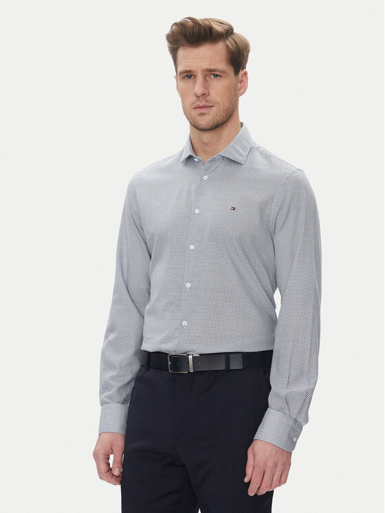 Tommy Hilfiger Риза MW0MW39281 Син Slim Fit за Мъже цена