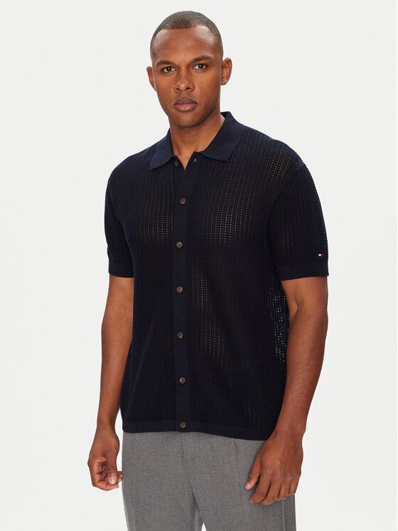 Tommy Hilfiger Риза MW0MW39530 Тъмносин Regular Fit за Мъже цена