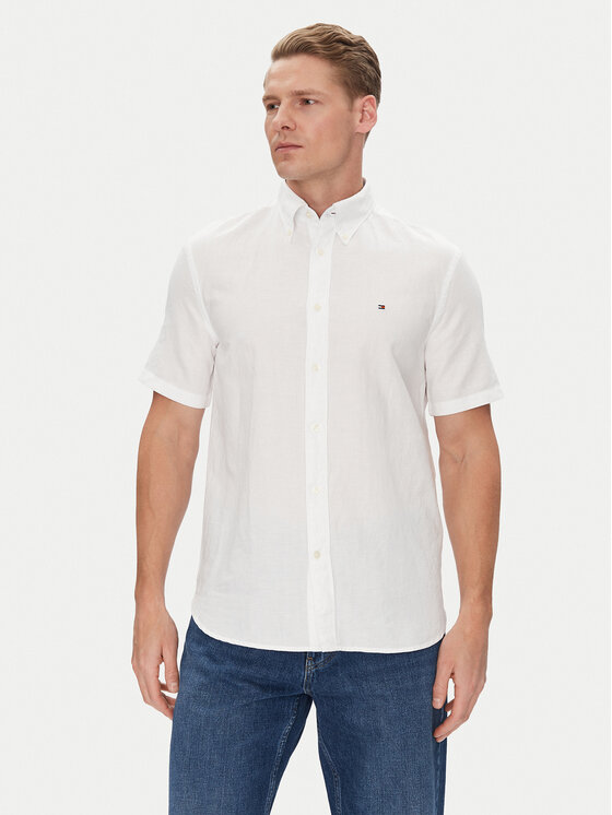 Tommy Hilfiger Риза MW0MW40703 Бял Regular Fit за Мъже цена