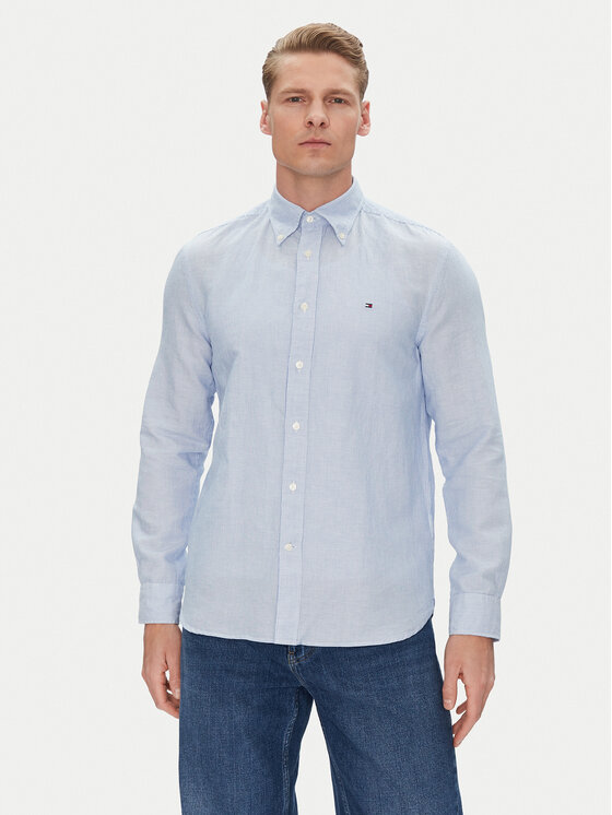 Tommy Hilfiger Риза MW0MW40704 Светлосиньо Regular Fit за Мъже цена