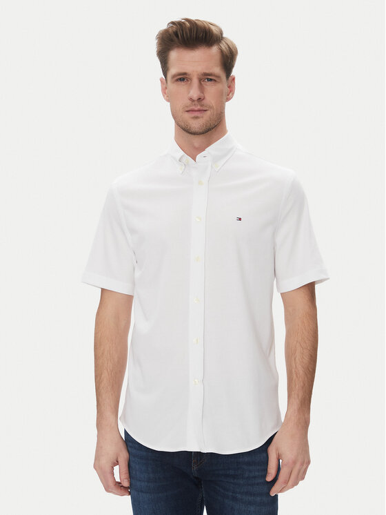 Tommy Hilfiger Риза Performance MW0MW38663 Бял Regular Fit за Мъже цена