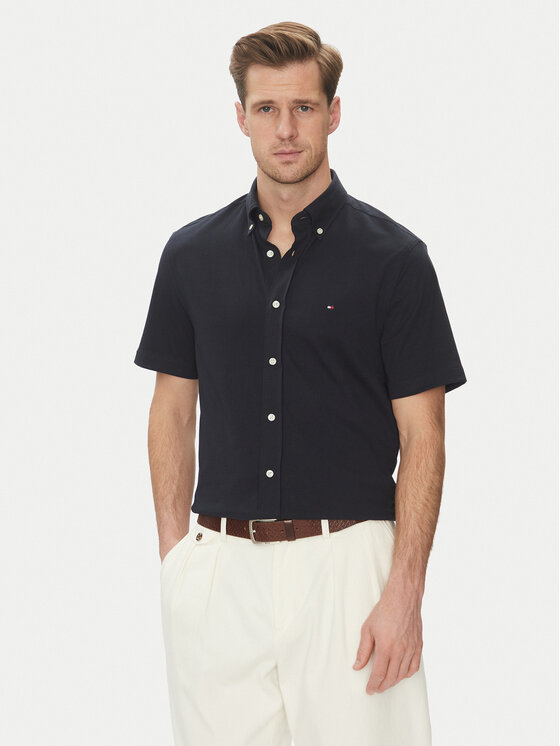 Tommy Hilfiger Риза Performance MW0MW38663 Тъмносин Regular Fit за Мъже цена