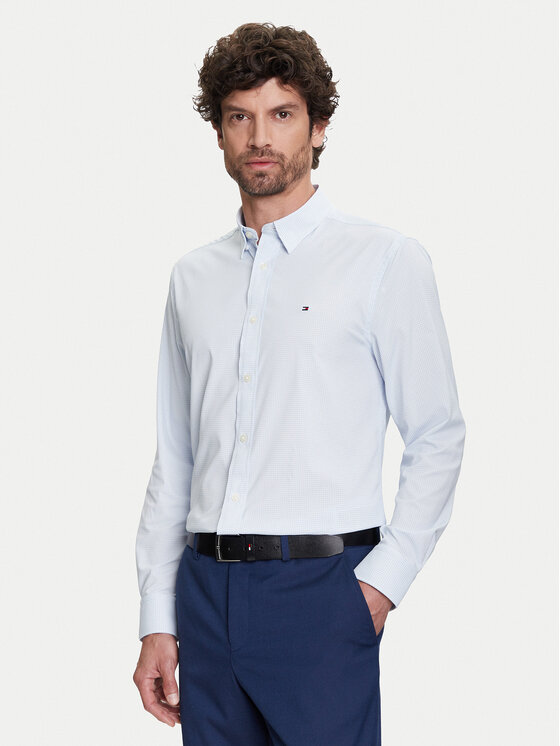 Tommy Hilfiger Риза Performance MW0MW39419 Светлосиньо Regular Fit за Мъже цена