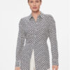 Tommy Hilfiger Риза Seal Aop Fluid Modern Shirt WW0WW40753 Черен Regular Fit за Жени цена