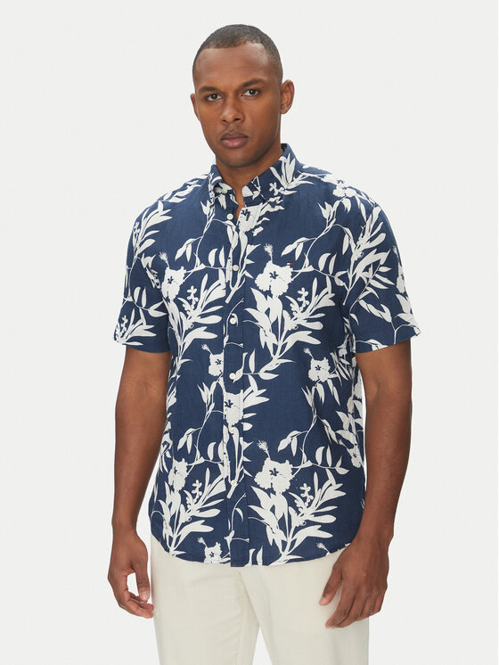 Tommy Hilfiger Риза Tropical MW0MW38586 Тъмносин Regular Fit за Мъже цена