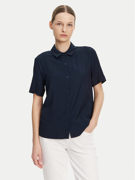 Tommy Hilfiger Риза WW0WW44683 Тъмносин Relaxed Fit за Жени цена