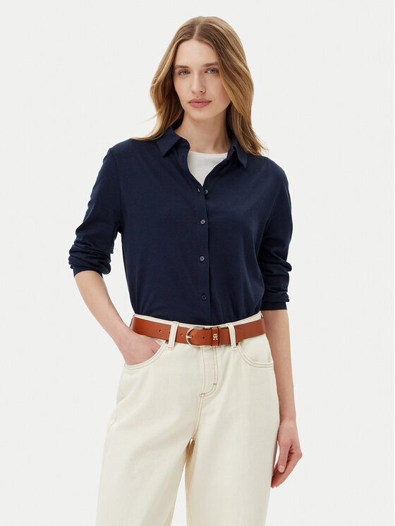 Tommy Hilfiger Риза WW0WW45983 Тъмносин Regular Fit за Жени цена