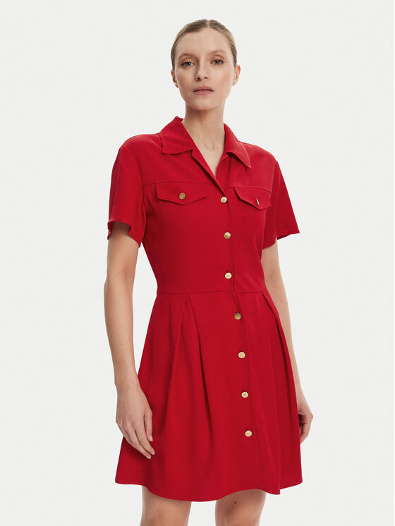 Tommy Hilfiger Рокля тип риза WW0WW45819 Червен Regular Fit за Жени цена