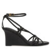 Tommy Hilfiger Сандали Leather Knots Wedge Sandal FW0FW08417 Черен за Жени цена