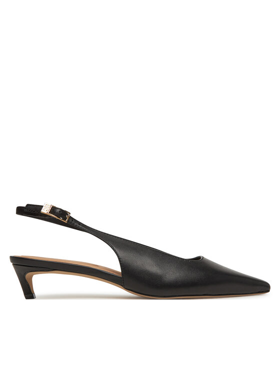Tommy Hilfiger Сандали Squared Toe Kitten Slingback FW0FW08711 Черен за Жени цена