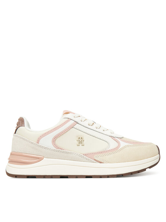 Tommy Hilfiger Сникърси Casual Fashion Runner Mix FW0FW08693 Екрю за Жени цена