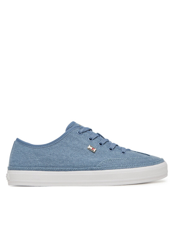 Tommy Hilfiger Сникърси Washed Canvas Vulc Sneaker FW0FW08894 Син за Жени цена