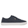 Tommy Hilfiger Сникърси Washed Canvas Vulc Sneaker FW0FW08894 Тъмносин за Жени цена