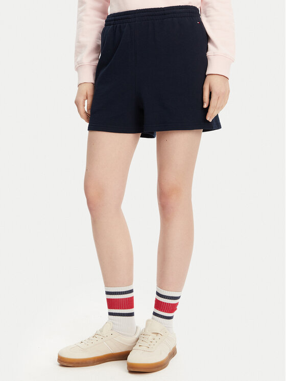 Tommy Hilfiger Спортни шорти UW0UW05800 Тъмносин Regular Fit за Жени цена