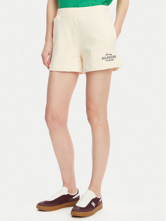 Tommy Hilfiger Спортни шорти WW0WW45518 Бежов Regular Fit за Жени цена