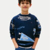 Tommy Hilfiger Суитшърт All Over Printed KB0KB09804 Тъмносин Regular Fit за Момчета цена