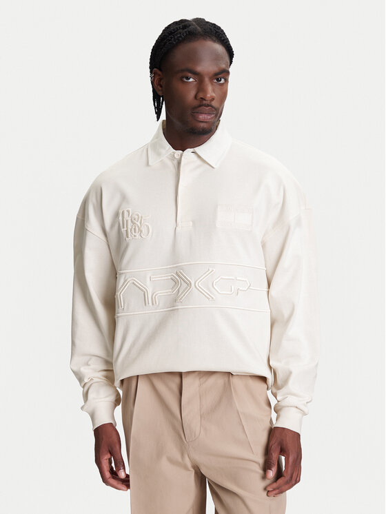 Tommy Hilfiger Суитшърт F1 Movie Rugby MW0MW41388 Бежов Regular Fit за Мъже цена