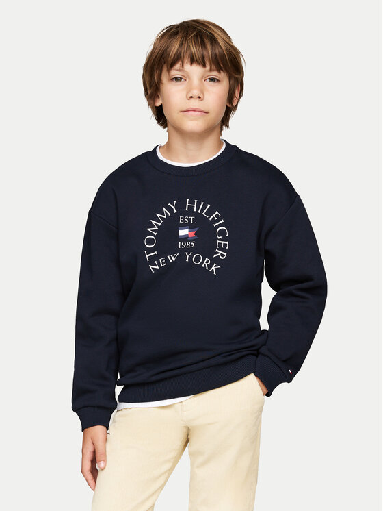 Tommy Hilfiger Суитшърт KB0KB09192 Тъмносин Regular Fit за Момчета цена