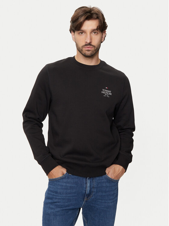 Tommy Hilfiger Суитшърт MW0MW35524 Черен Regular Fit за Мъже цена