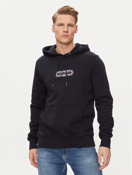 Tommy Hilfiger Суитшърт Track Graphic MW0MW34445 Тъмносин Regular Fit за Мъже цена