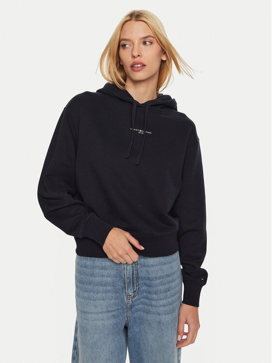 Tommy Hilfiger Суитшърт WW0WW42896 Тъмносин Regular Fit цвят на ниска цена