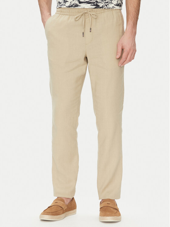 Tommy Hilfiger Текстилни панталони Harlem MW0MW38801 Бежов Slim Fit за Мъже цена