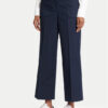 Tommy Hilfiger Текстилни панталони WW0WW45791 Тъмносин Wide Leg цвят на ниска цена