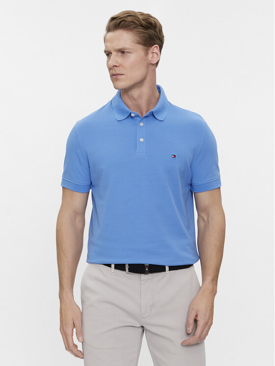 Tommy Hilfiger Тениска с яка и копчета 1985 MW0MW17771 Син Slim Fit за Мъже цена
