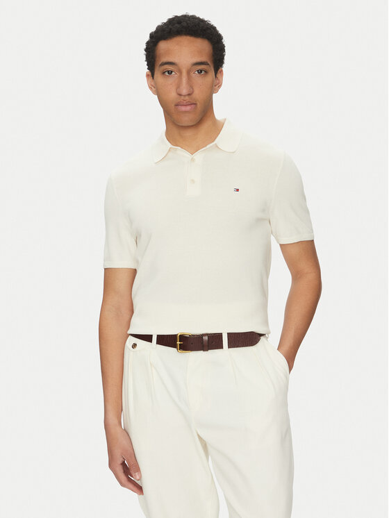 Tommy Hilfiger Тениска с яка и копчета Essential MW0MW37396 Бежов Regular Fit за Мъже цена
