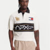 Tommy Hilfiger Тениска с яка и копчета F1 Movie Race Day MW0MW41393 Екрю Relaxed Fit за Мъже цена