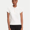 Tommy Hilfiger Тениска с яка и копчета Gold Button WW0WW45768 Екрю Slim Fit за Жени цена