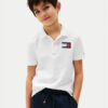 Tommy Hilfiger Тениска с яка и копчета Script Flag Logo KB0KB09711 Бял Regular Fit за Момчета цена