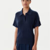 Tommy Hilfiger Тениска с яка и копчета WW0WW45652 Тъмносин Regular Fit за Жени цена