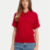 Tommy Hilfiger Тениска с яка и копчета WW0WW45652 Червен Regular Fit за Жени цена