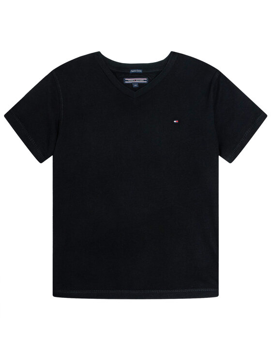 Tommy Hilfiger Тишърт Boys Basic KB0KB04142 Черен Regular Fit за Момчета цена
