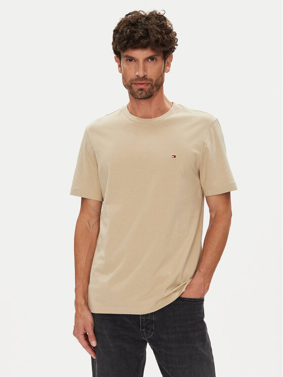 Tommy Hilfiger Тишърт Ess Seasonal MW0MW39995 Бежов Regular Fit за Мъже цена