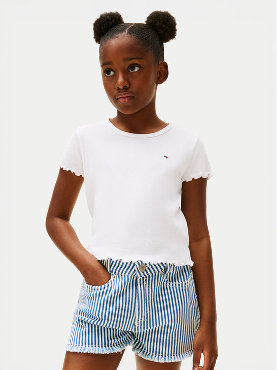Tommy Hilfiger Тишърт Essential KG0KG08590 Бял Regular Fit за Момичета цена