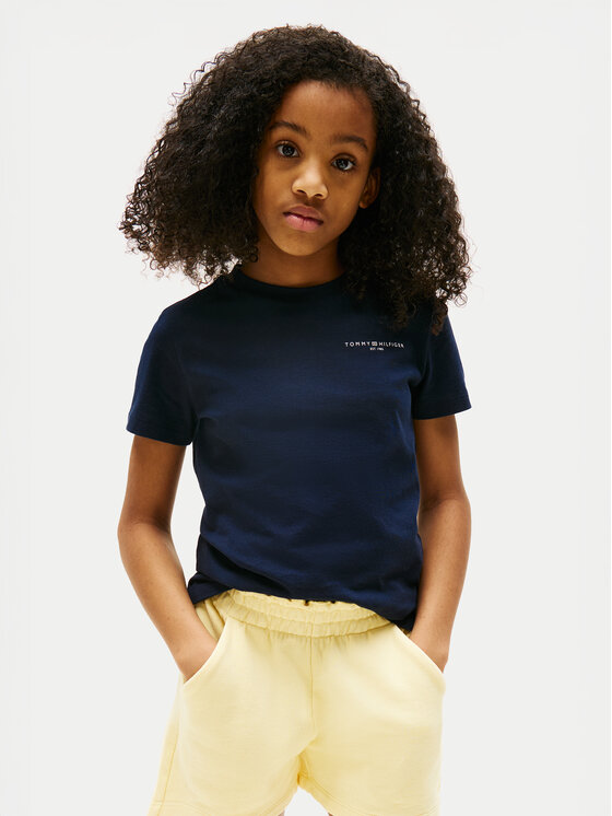 Tommy Hilfiger Тишърт KS0KS00594 Тъмносин Regular Fit за Бебета цена