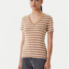 Tommy Hilfiger Тишърт New Cody WW0WW40584 Кафяв Slim Fit за Жени цена