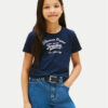 Tommy Hilfiger Тишърт Script KG0KG08636 Тъмносин Regular Fit за Момичета цена