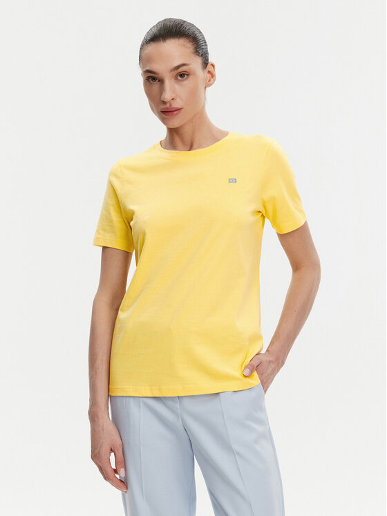 Tommy Hilfiger Тишърт WW0WW45522 Жълт Regular Fit за Жени цена
