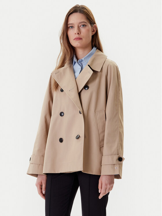 Tommy Hilfiger Тренч WW0WW45618 Бежов Regular Fit за Жени цена