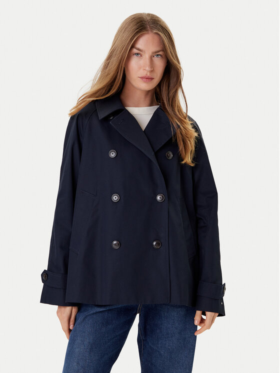 Tommy Hilfiger Тренч WW0WW45618 Тъмносин Regular Fit за Жени цена