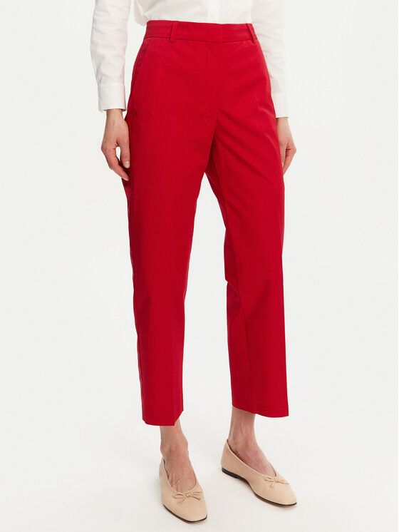 Tommy Hilfiger Чино панталони WW0WW40504 Червен Straight Fit за Жени цена