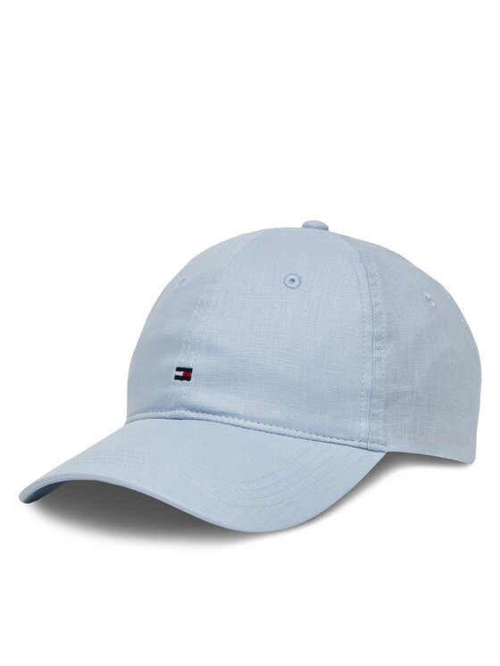 Tommy Hilfiger Шапка с козирка Essential Flag Linen Cap AW0AW17130 Светлосиньо за Жени цена