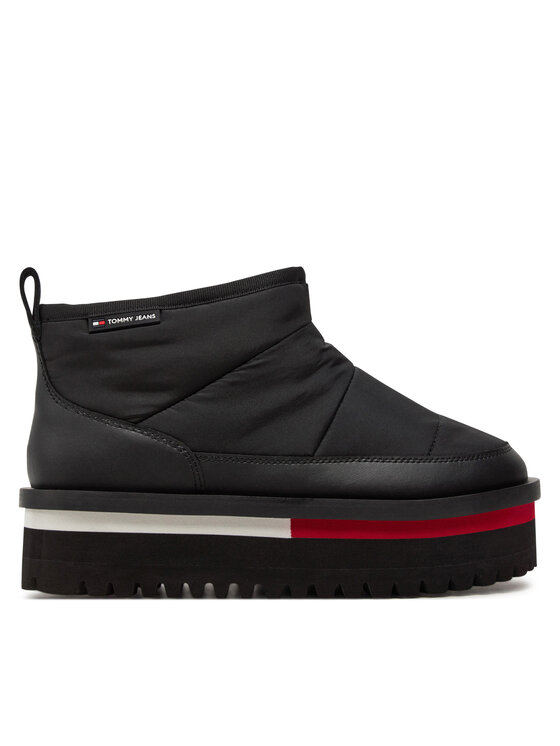 Tommy Jeans Апрески Tjw Nylon Flatform Boot Wl EN0EN02689 Черен за Жени цена