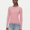 Tommy Jeans Блуза Essential DW0DW17387 Розов Slim Fit цвят на ниска цена