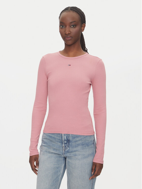 Tommy Jeans Блуза Essential DW0DW17387 Розов Slim Fit за Жени цена