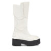 Tommy Jeans Ботуши Tjw Long Shaft Biker Boot EN0EN02376 Бял цвят на ниска цена