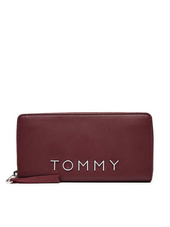 Tommy Jeans Голям дамски портфейл AW0AW16485 Бордо за Жени цена